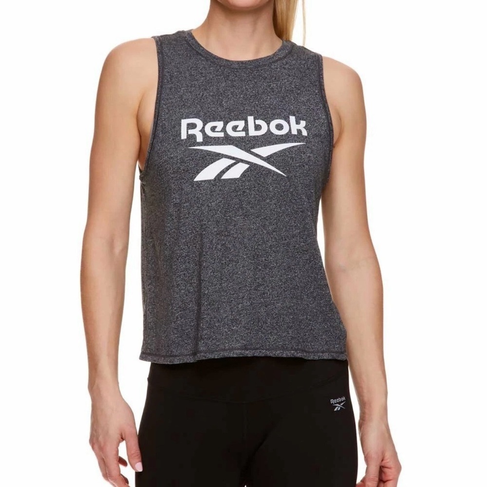 🌸2/$20 Reebok Women's Initial Throwback Crop Top- Heather Gray L